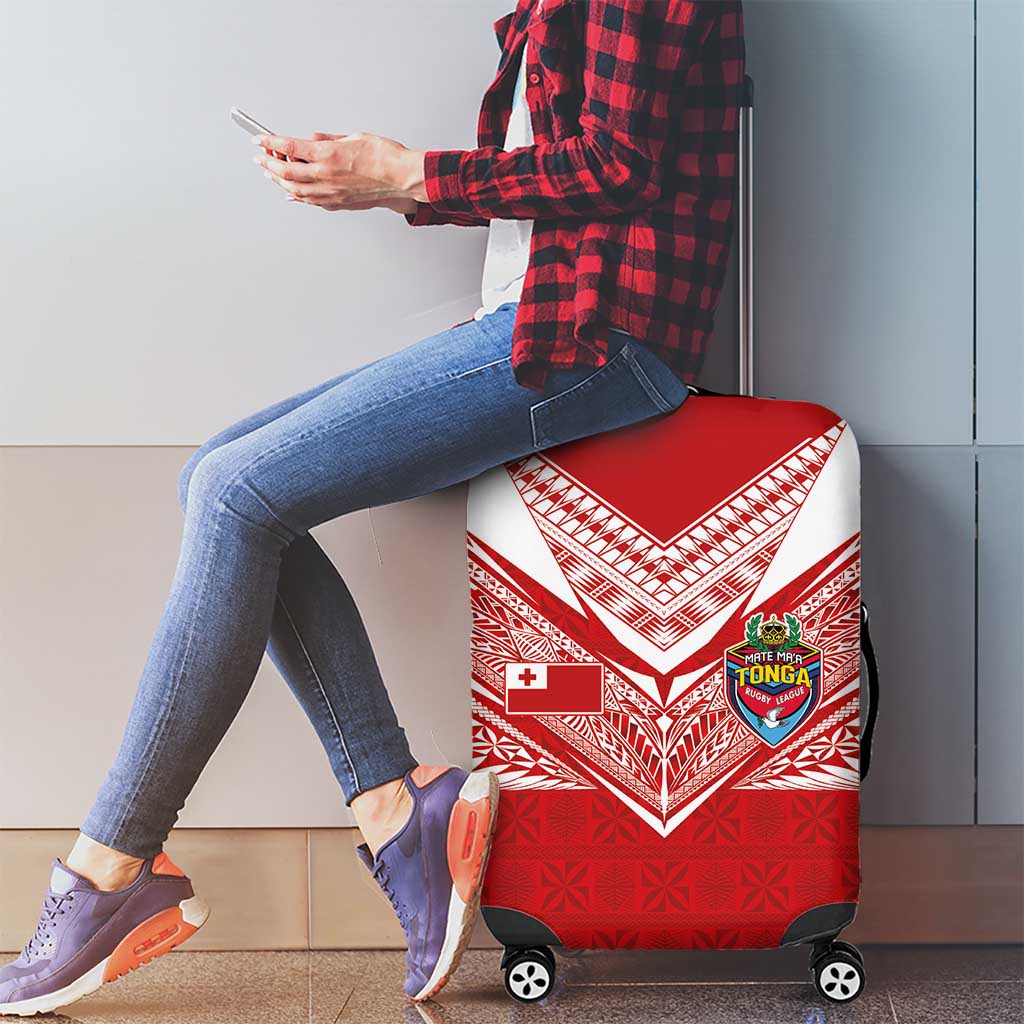 Tonga Rugby Luggage Cover Ngatu Motifs and Pacific Patterns LT03 - Polynesian Pride