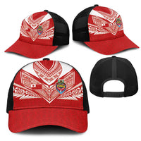 Tonga Rugby Mesh Trucker Cap Ngatu Motifs and Pacific Patterns LT03 - Polynesian Pride