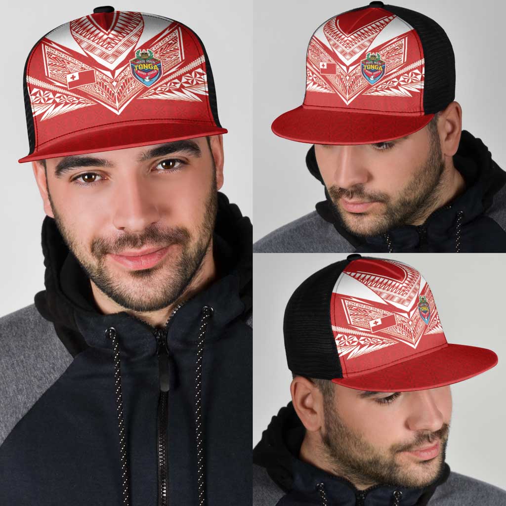 Tonga Rugby Mesh Trucker Cap Ngatu Motifs and Pacific Patterns LT03 - Polynesian Pride