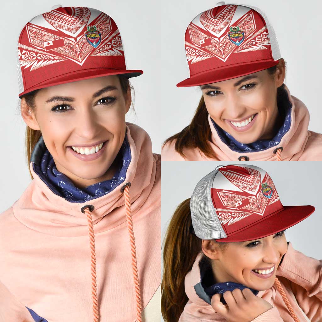 Tonga Rugby Mesh Trucker Cap Ngatu Motifs and Pacific Patterns LT03 - Polynesian Pride