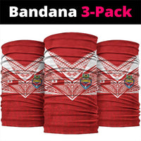 Tonga Rugby Neck Gaiter Ngatu Motifs and Pacific Patterns LT03 package One Size: 25*50cm Red - Polynesian Pride