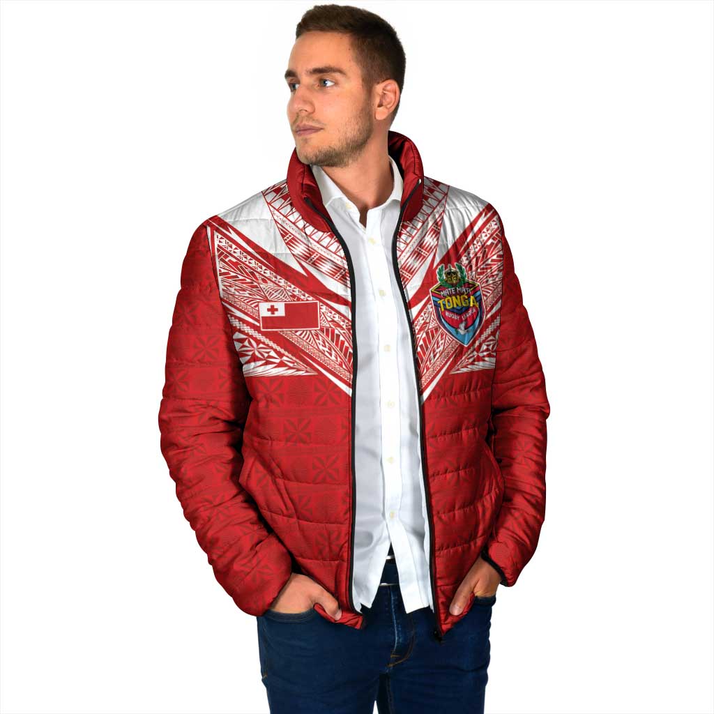 Custom Tonga Rugby Padded Jacket Ngatu Motifs and Pacific Patterns LT03 - Polynesian Pride