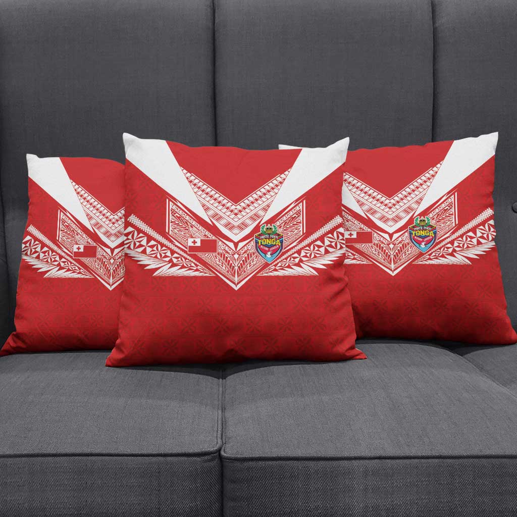 Tonga Rugby Pillow Cover Ngatu Motifs and Pacific Patterns LT03 - Polynesian Pride