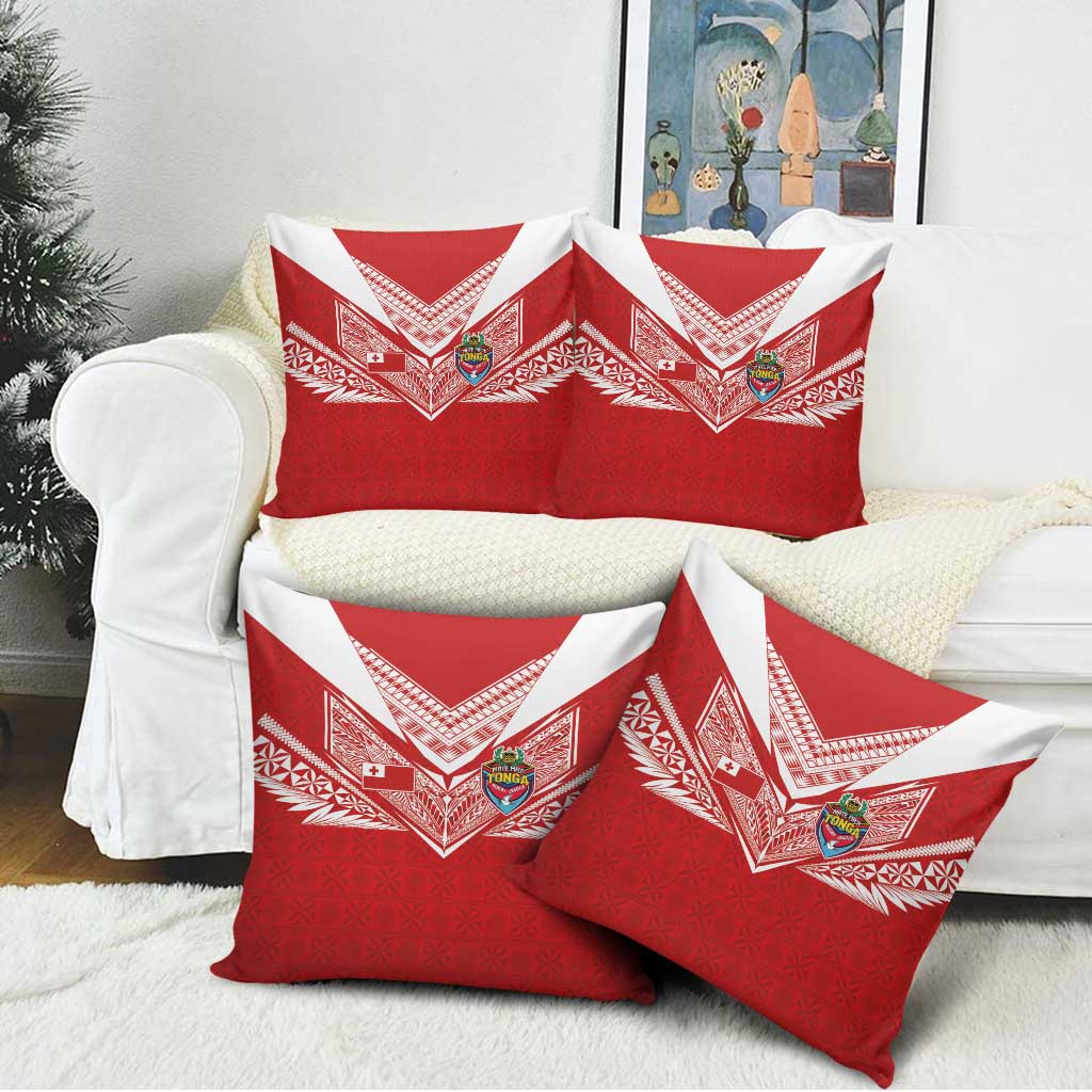 Tonga Rugby Pillow Cover Ngatu Motifs and Pacific Patterns LT03 - Polynesian Pride