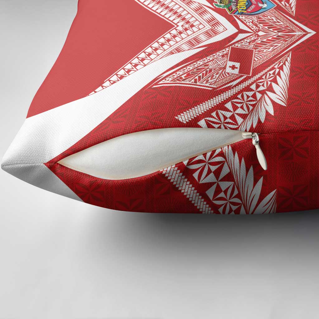 Tonga Rugby Pillow Cover Ngatu Motifs and Pacific Patterns LT03 - Polynesian Pride