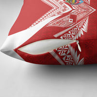 Tonga Rugby Pillow Cover Ngatu Motifs and Pacific Patterns LT03 - Polynesian Pride