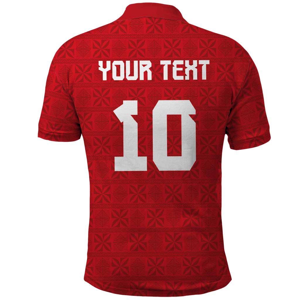 Custom Tonga Rugby Polo Shirt Ngatu Motifs and Pacific Patterns LT03 - Polynesian Pride