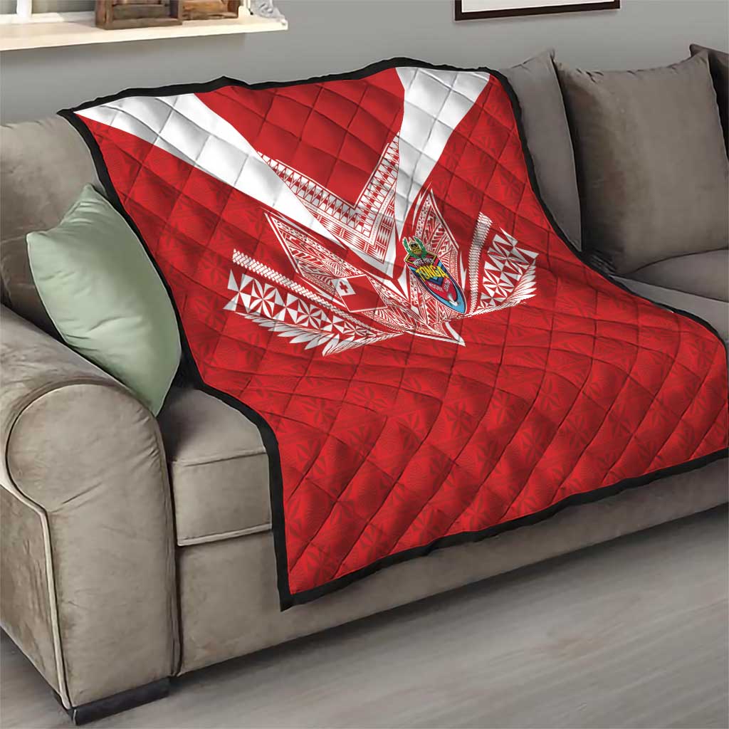 Tonga Rugby Quilt Ngatu Motifs and Pacific Patterns LT03 - Polynesian Pride