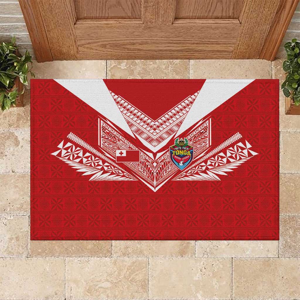 Tonga Rugby Rubber Doormat Ngatu Motifs and Pacific Patterns