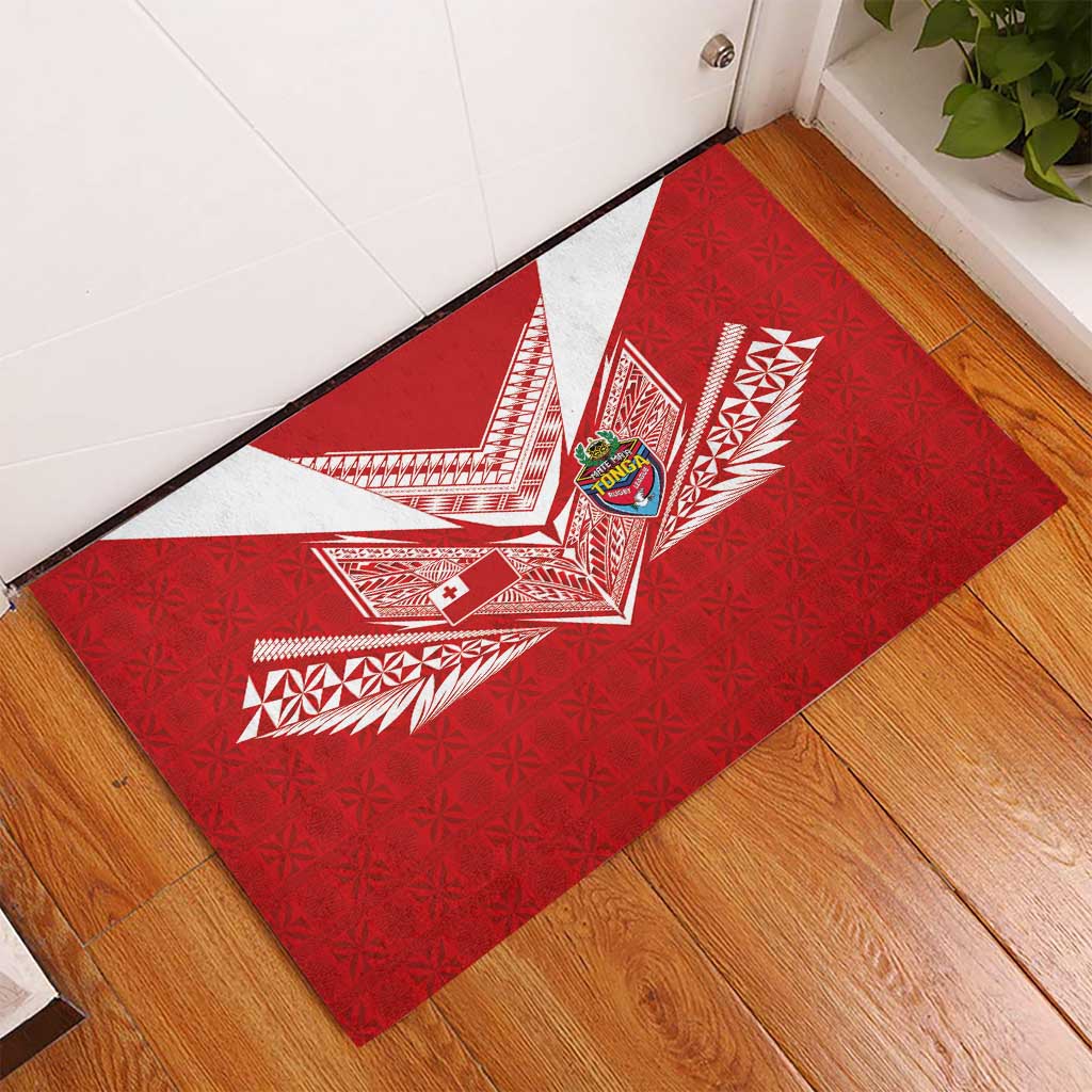 Tonga Rugby Rubber Doormat Ngatu Motifs and Pacific Patterns LT03 - Polynesian Pride