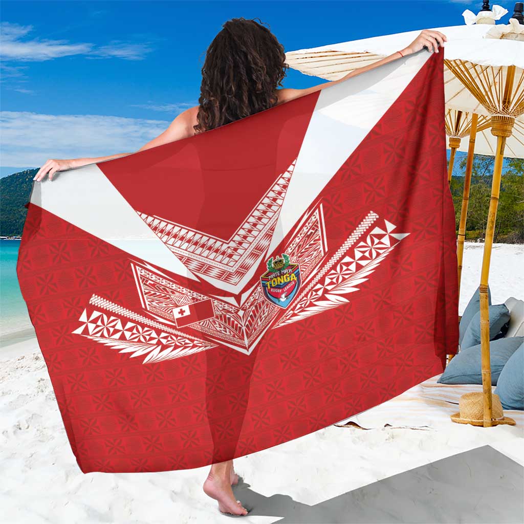Tonga Rugby Sarong Ngatu Motifs and Pacific Patterns LT03 One Size 44 x 66 inches Red - Polynesian Pride