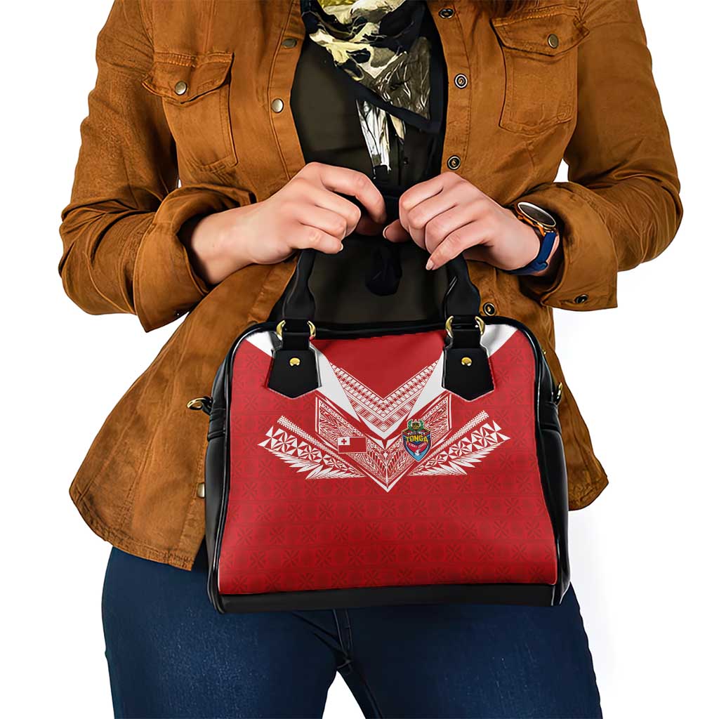 Tonga Rugby Shoulder Handbag Ngatu Motifs and Pacific Patterns LT03 - Polynesian Pride