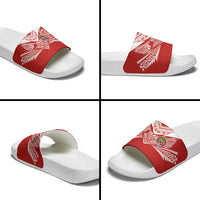 Tonga Rugby Slide Sandals Ngatu Motifs and Pacific Patterns LT03 - Polynesian Pride