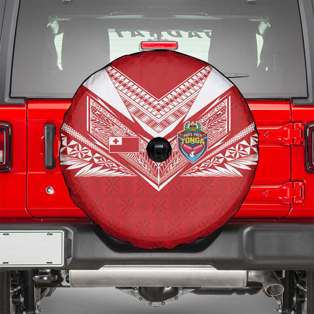 Tonga Rugby Spare Tire Cover Ngatu Motifs and Pacific Patterns LT03 - Polynesian Pride