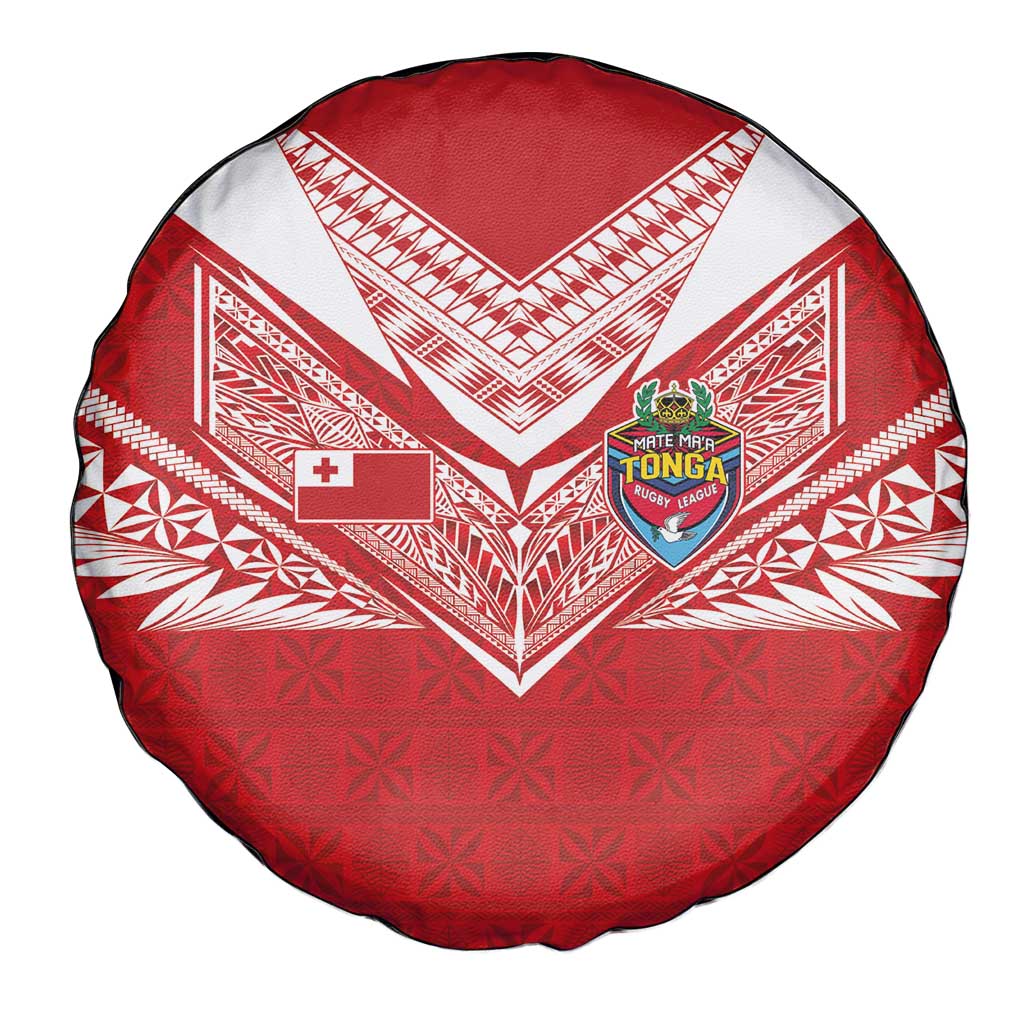 Tonga Rugby Spare Tire Cover Ngatu Motifs and Pacific Patterns LT03 - Polynesian Pride