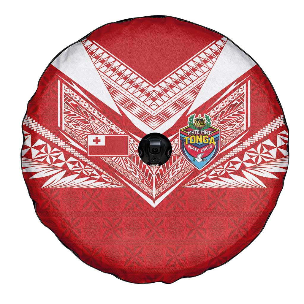 Tonga Rugby Spare Tire Cover Ngatu Motifs and Pacific Patterns LT03 - Polynesian Pride