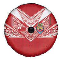 Tonga Rugby Spare Tire Cover Ngatu Motifs and Pacific Patterns LT03 - Polynesian Pride