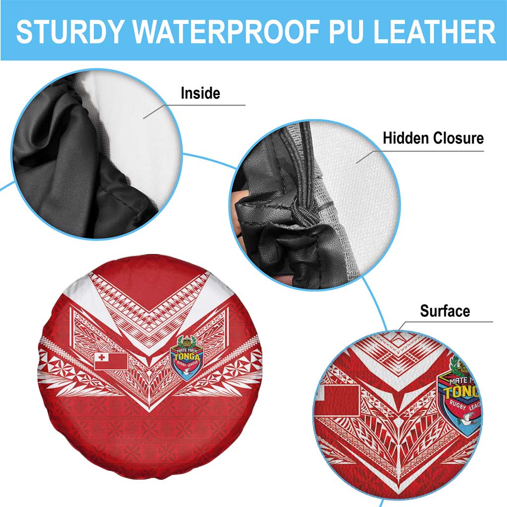 Tonga Rugby Spare Tire Cover Ngatu Motifs and Pacific Patterns LT03 - Polynesian Pride