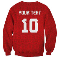 Custom Tonga Rugby Sweatshirt Ngatu Motifs and Pacific Patterns LT03 - Polynesian Pride