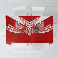 Tonga Rugby Tablecloth Ngatu Motifs and Pacific Patterns LT03 Red - Polynesian Pride