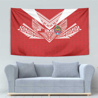 Tonga Rugby Tapestry Ngatu Motifs and Pacific Patterns LT03 - Polynesian Pride