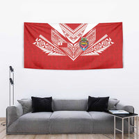 Tonga Rugby Tapestry Ngatu Motifs and Pacific Patterns LT03 - Polynesian Pride