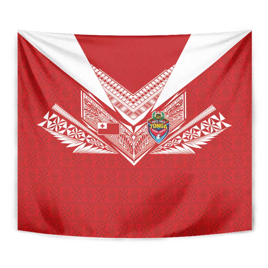 Tonga Rugby Tapestry Ngatu Motifs and Pacific Patterns LT03 - Polynesian Pride