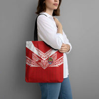 Tonga Rugby Tote Bag Ngatu Motifs and Pacific Patterns LT03 - Polynesian Pride