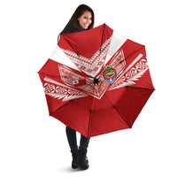 Tonga Rugby Umbrella Ngatu Motifs and Pacific Patterns LT03 - Polynesian Pride