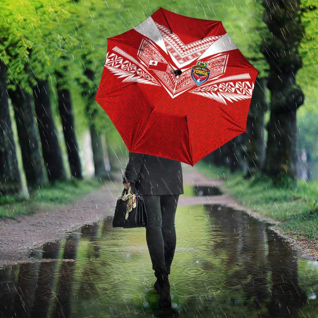 Tonga Rugby Umbrella Ngatu Motifs and Pacific Patterns LT03 - Polynesian Pride