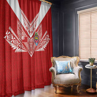 Tonga Rugby Window Curtain Ngatu Motifs and Pacific Patterns LT03 - Polynesian Pride