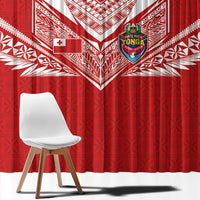 Tonga Rugby Window Curtain Ngatu Motifs and Pacific Patterns LT03 - Polynesian Pride