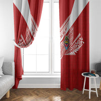 Tonga Rugby Window Curtain Ngatu Motifs and Pacific Patterns LT03 - Polynesian Pride
