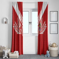 Tonga Rugby Window Curtain Ngatu Motifs and Pacific Patterns LT03 - Polynesian Pride