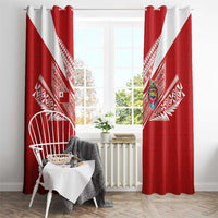 Tonga Rugby Window Curtain Ngatu Motifs and Pacific Patterns LT03 - Polynesian Pride