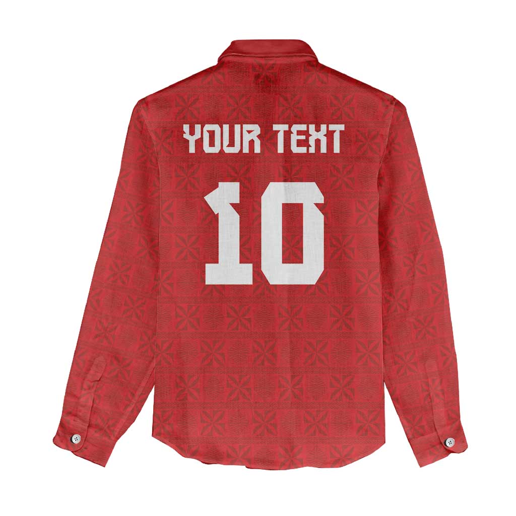 Custom Tonga Rugby Women Casual Shirt Ngatu Motifs and Pacific Patterns LT03 - Polynesian Pride