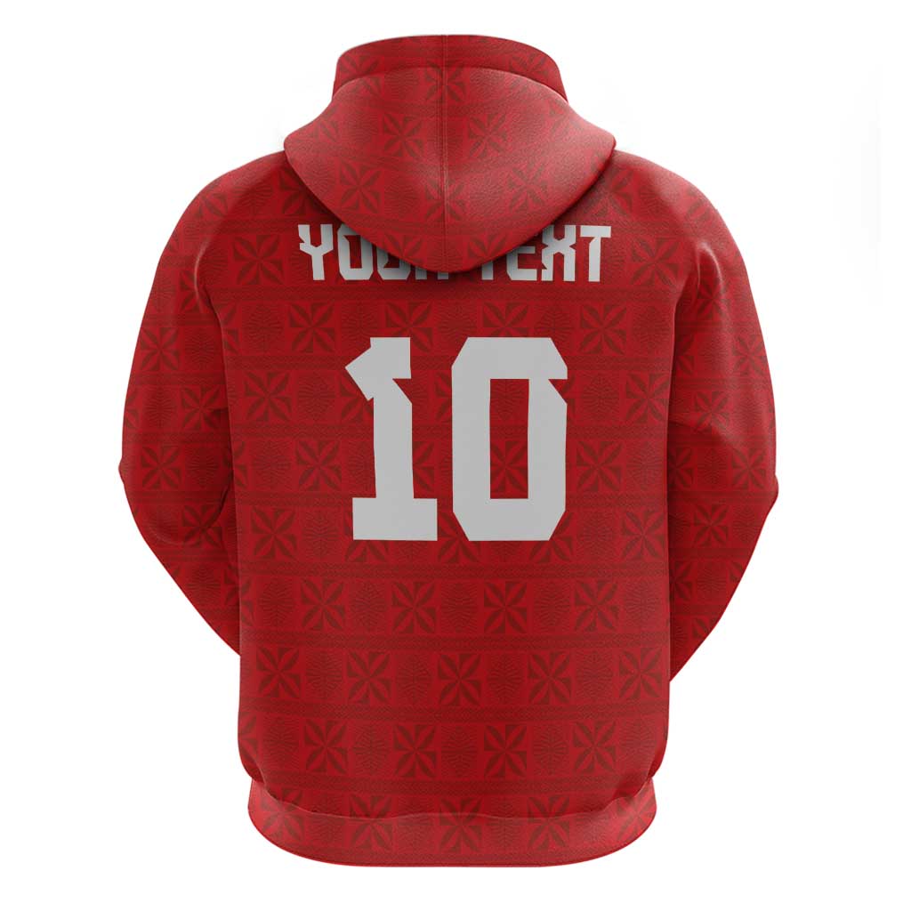 Custom Tonga Rugby Zip Hoodie Ngatu Motifs and Pacific Patterns LT03 - Polynesian Pride