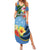 Micronesia Constitution Day Family Matching Summer Maxi Dress and Hawaiian Shirt Hibiscus and Tapa Tribal Pattern LT03 Mom's Dress Blue - Polynesian Pride