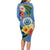 Micronesia Constitution Day Long Sleeve Bodycon Dress Hibiscus and Tapa Tribal Pattern LT03 - Polynesian Pride