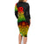 Polynesia Victory Day Family Matching Long Sleeve Bodycon Dress and Hawaiian Shirt Tribal Turtle and Hibiscus LT03 - Polynesian Pride