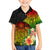 Polynesia Victory Day Family Matching Off Shoulder Long Sleeve Dress and Hawaiian Shirt Tribal Turtle and Hibiscus LT03 Son's Shirt Reggae - Polynesian Pride