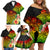 Polynesia Victory Day Family Matching Off Shoulder Short Dress and Hawaiian Shirt Tribal Turtle and Hibiscus LT03 - Polynesian Pride