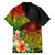 Polynesia Victory Day Family Matching Off Shoulder Short Dress and Hawaiian Shirt Tribal Turtle and Hibiscus LT03 - Polynesian Pride