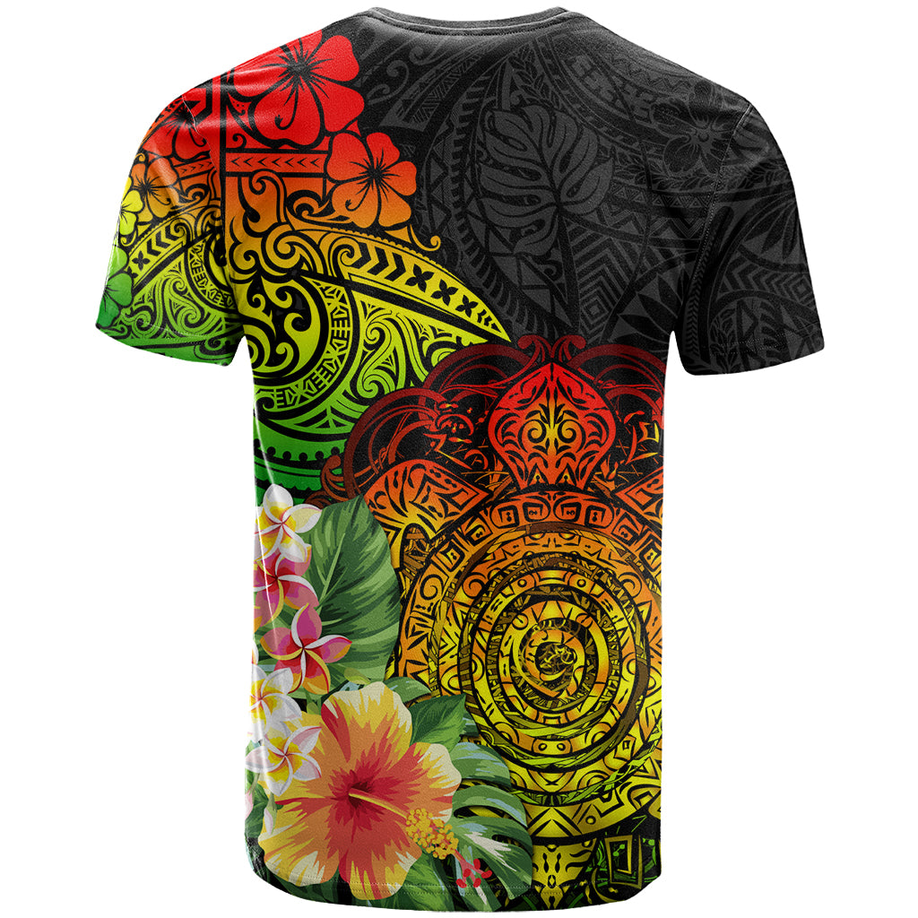Polynesia Victory Day T Shirt Tribal Turtle and Hibiscus LT03 - Polynesian Pride