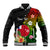 Wallis and Futuna Victory Day Baseball Jacket Tribal Polynesian Tattoo and Hibiscus Flower LT03 Unisex Reggae - Polynesian Pride