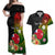 Wallis and Futuna Victory Day Couples Matching Off Shoulder Maxi Dress and Hawaiian Shirt Tribal Polynesian Tattoo and Hibiscus Flower LT03 Reggae - Polynesian Pride