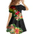 Wallis and Futuna Victory Day Family Matching Off Shoulder Long Sleeve Dress and Hawaiian Shirt Tribal Polynesian Tattoo and Hibiscus Flower LT03 - Polynesian Pride