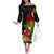 Wallis and Futuna Victory Day Family Matching Off Shoulder Long Sleeve Dress and Hawaiian Shirt Tribal Polynesian Tattoo and Hibiscus Flower LT03 Mom's Dress Reggae - Polynesian Pride