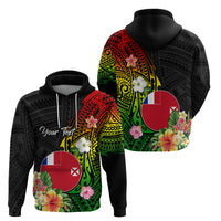 Wallis and Futuna Victory Day Hoodie Tribal Polynesian Tattoo and Hibiscus Flower LT03 - Polynesian Pride