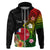 Wallis and Futuna Victory Day Hoodie Tribal Polynesian Tattoo and Hibiscus Flower LT03 Zip Hoodie Reggae - Polynesian Pride